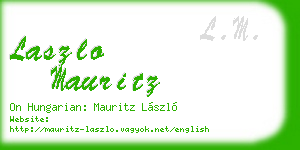 laszlo mauritz business card